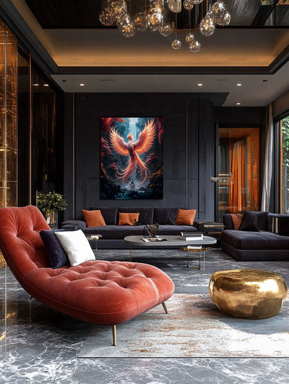 Art Print BeastiVerse AI - Phoenix Serenade