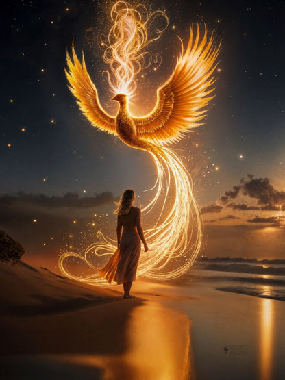 Art Print BeastiVerse AI - Phoenix Ascension