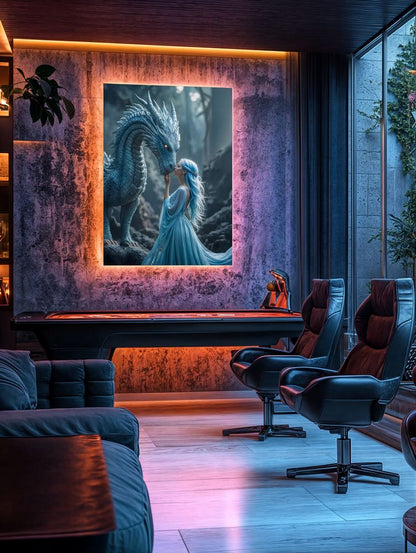 Art Print BeastiVerse AI - Dragonheart The Crystal Bond