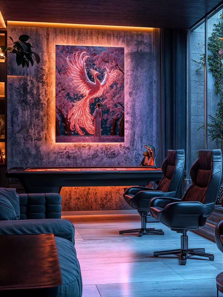 Art Print BeastiVerse AI - Flight of the Phoenix
