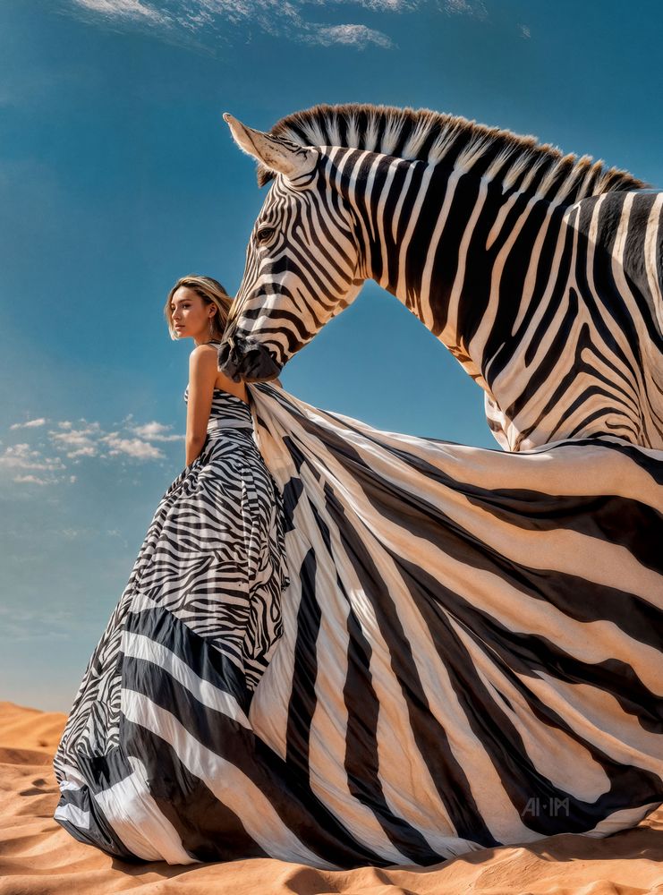 Art Print Irina Malina - Daughter of Zebra