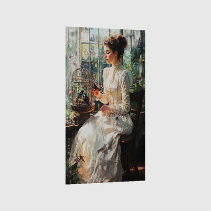 Art Print Zulfiia Ermakova - Lady with Birds