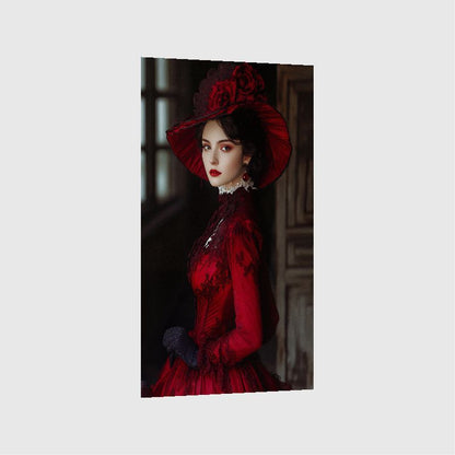 Art Print Zulfiia Ermakova - Lady in Red