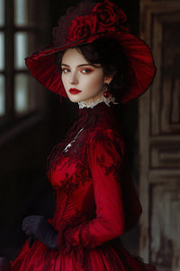 Art Print Zulfiia Ermakova - Lady in Red