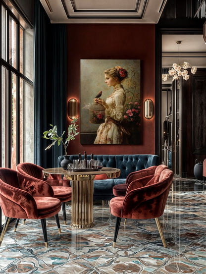 Art Print Zulfiia Ermakova - Lady of the Floral Court