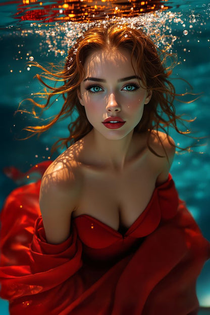 Art Print Anton Kravsov AI - Fire Under Water