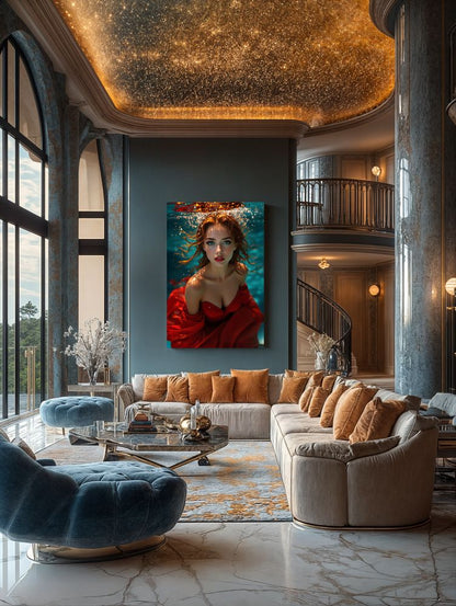 Art Print Anton Kravsov AI - Fire Under Water