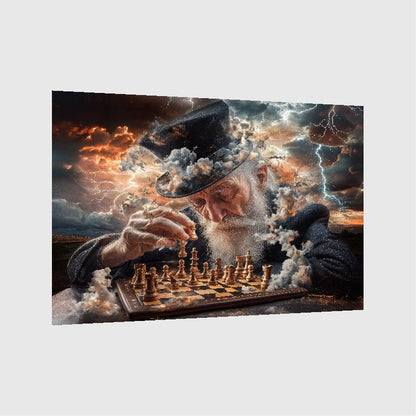 Art Print Alex Bush AI - The King's Gambit of Clouds