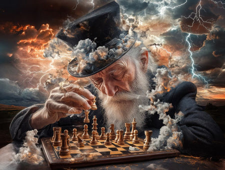 Art Print Alex Bush AI - The King's Gambit of Clouds