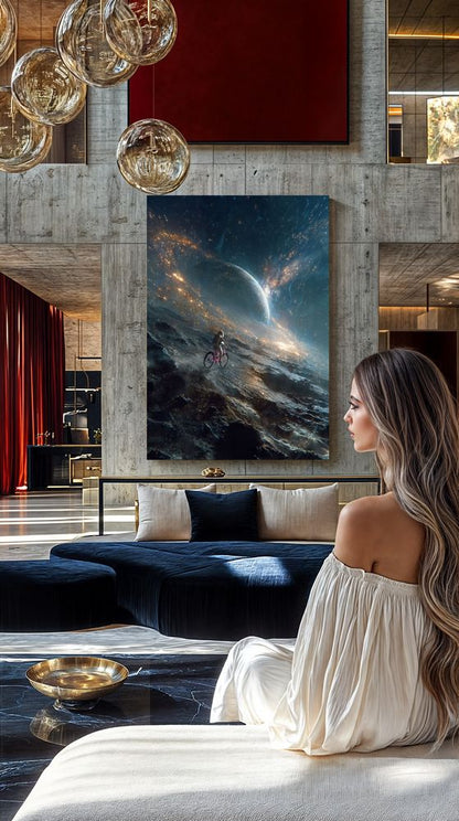 Art Print SpaAIce - The Ocean Beneath the Stars