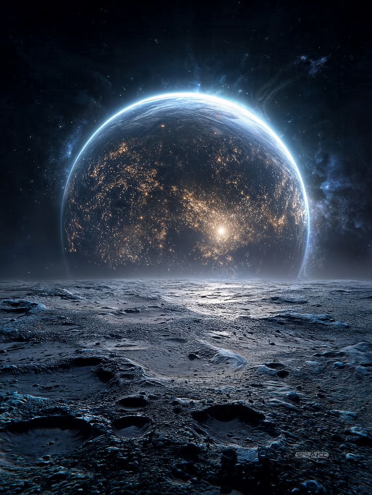 Art Print SpaAIce - Celestial Collision