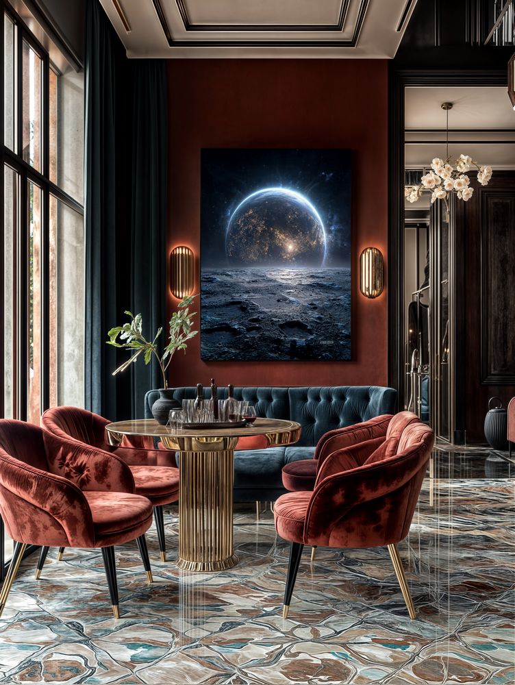 Art Print SpaAIce - Celestial Collision