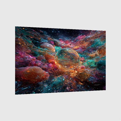 Art Print Abstract Lab AI - Chromatic Crystals