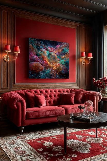 Art Print Abstract Lab AI - Chromatic Crystals