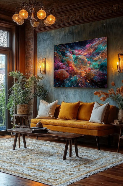 Art Print Abstract Lab AI - Chromatic Crystals