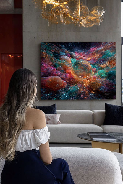 Art Print Abstract Lab AI - Chromatic Crystals