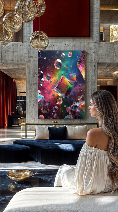 Art Print Abstract Lab AI - Lucid Geometry