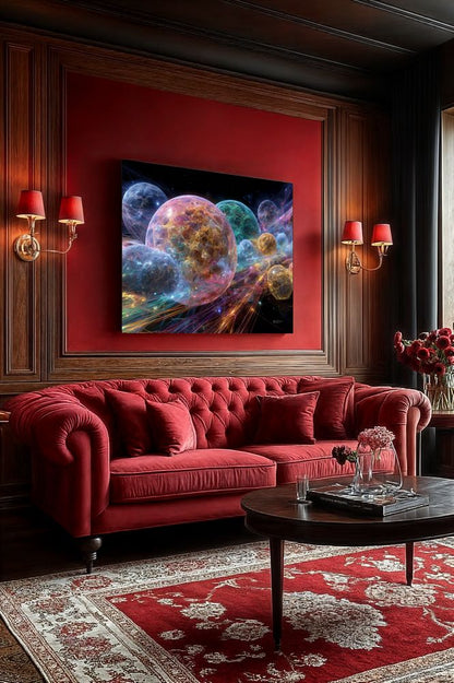 Art Print Abstract Lab AI - Spectrum in Suspension
