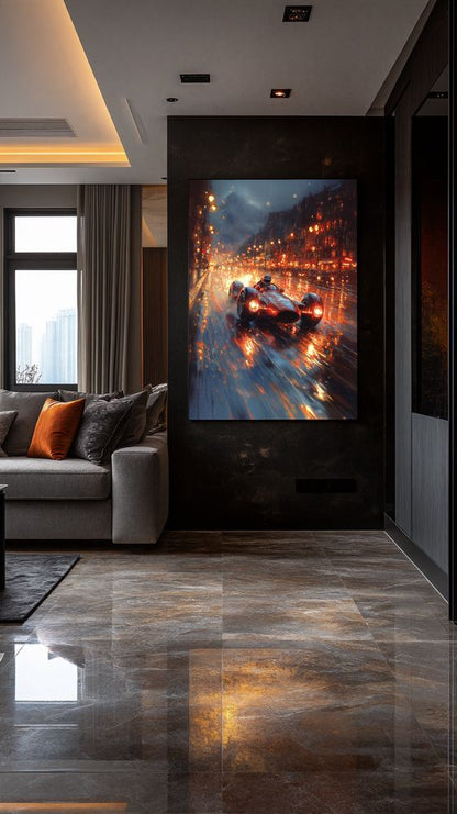 Art Print BogARTai - Driving at Night Lights