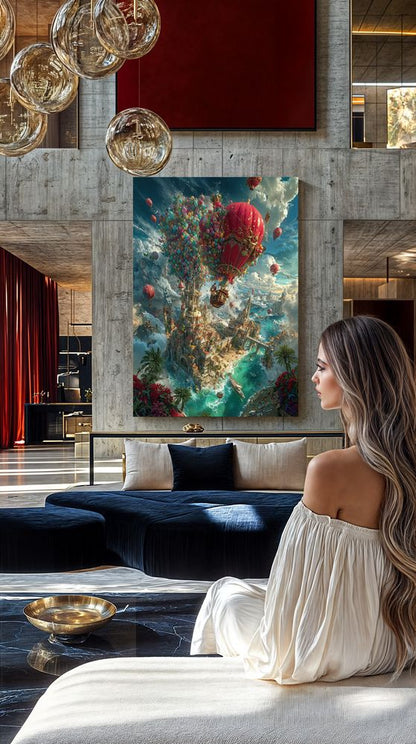 Art Print Alex Bush AI - The Balloon Merriment