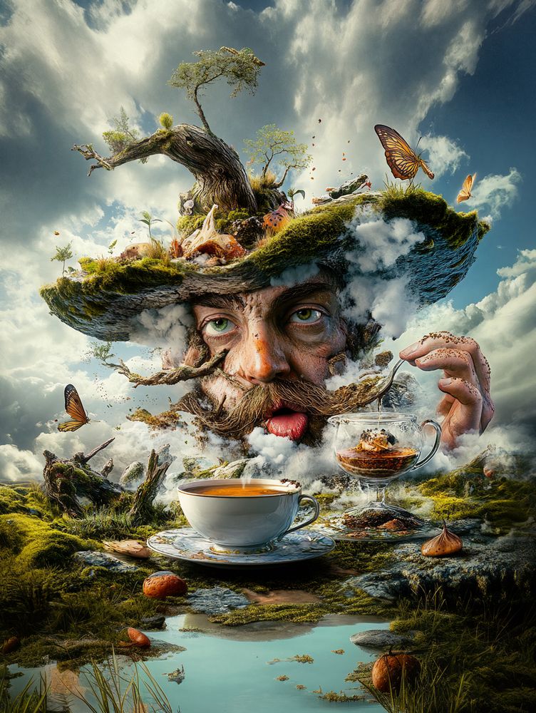 Art Print Alex Bush AI - Mad Tea Party