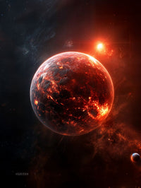 Art Print SpaAIce - Fire Meteor