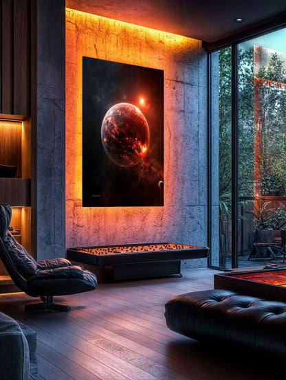 Art Print SpaAIce - Fire Meteor