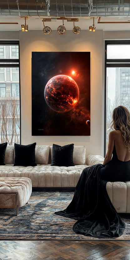 Art Print SpaAIce - Fire Meteor