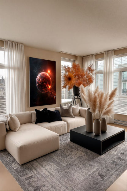 Art Print SpaAIce - Fire Meteor