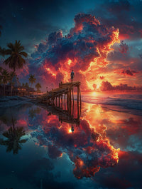 Art Print Alex Bush AI -The Watcher of the Clouds