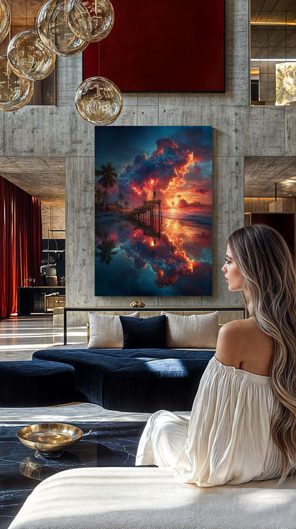 Art Print Alex Bush AI -The Watcher of the Clouds