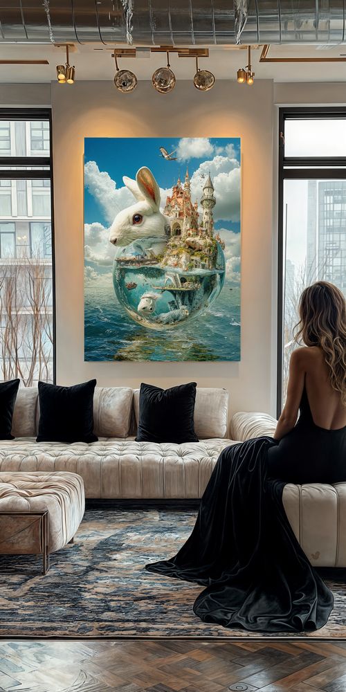 Art Print Alex Bush AI - Sanctuary Between Sky and Sea