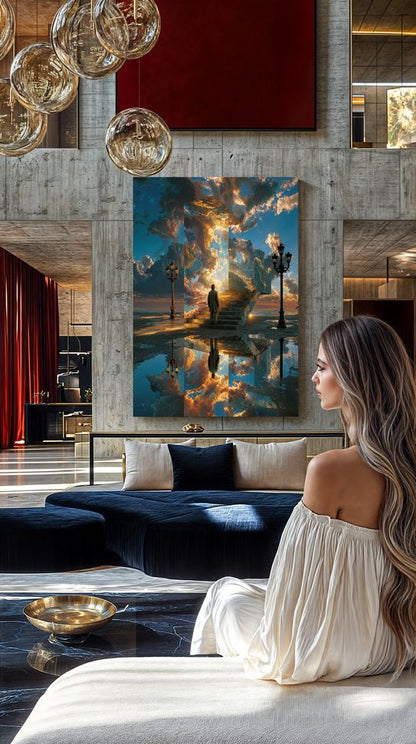 Art Print Alex Bush AI - The Stairway of Dreams