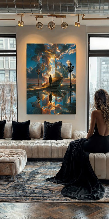 Art Print Alex Bush AI - The Stairway of Dreams