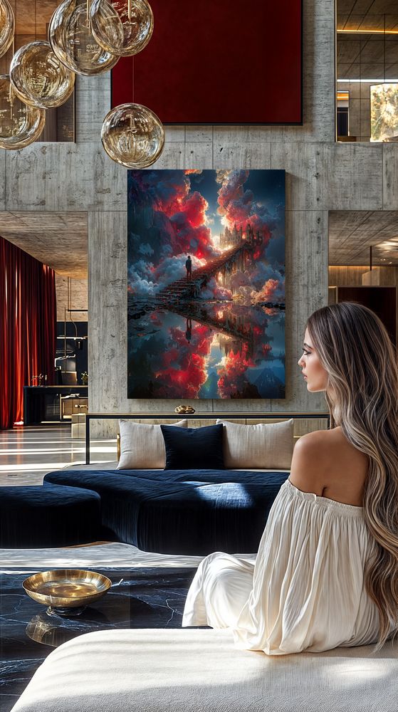 Art Print Alex Bush AI - Stairway to the Sky