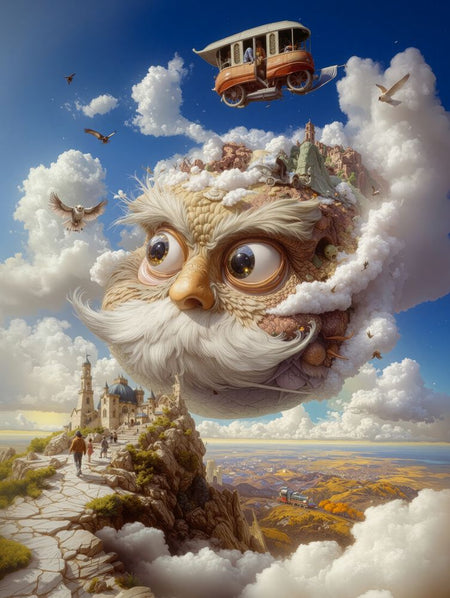Art Print Alex Bush AI - Among Clouds and Courage