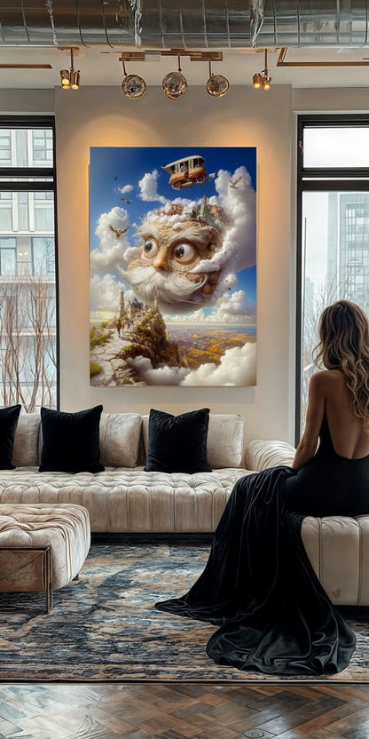 Art Print Alex Bush AI - Among Clouds and Courage
