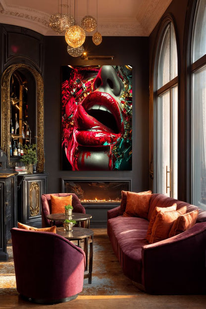 Art Print SensuAI - Crimson Allure