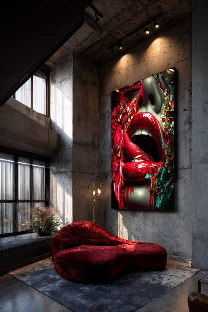 Art Print SensuAI - Crimson Allure