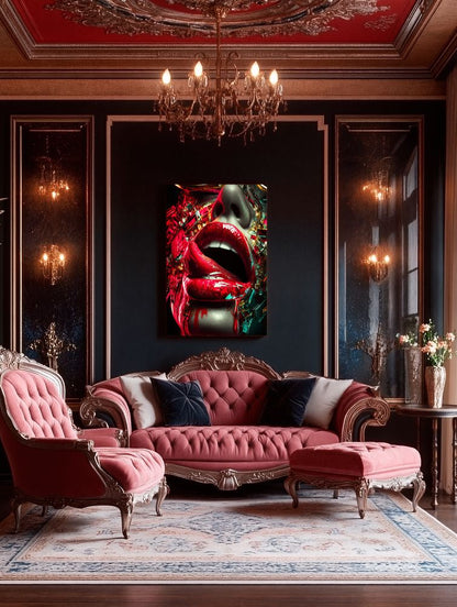 Art Print SensuAI - Crimson Allure