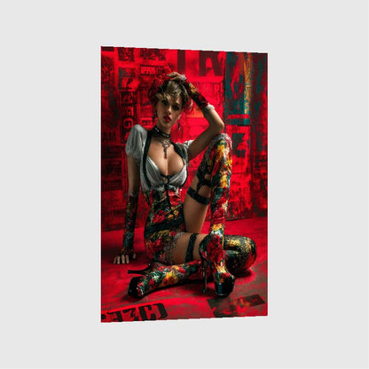 Art Print SensuAI - Red Light Muse