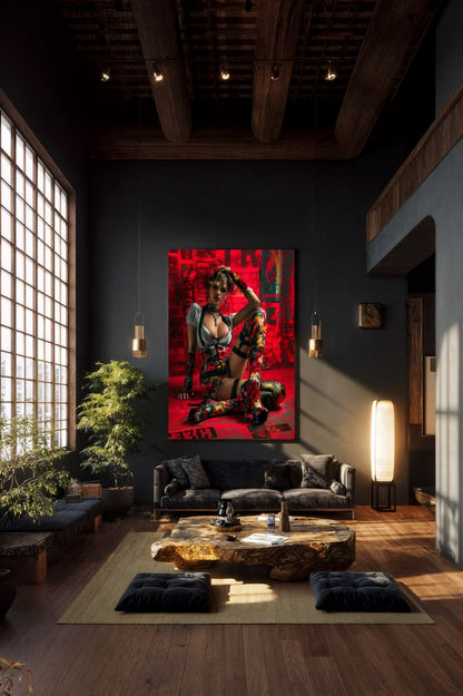 Art Print SensuAI - Red Light Muse