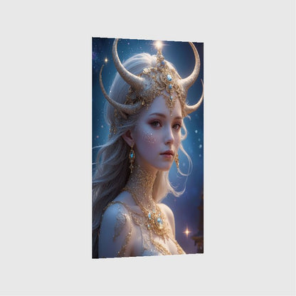 Art Print Alexandr Mihailov AI - Daughter of the Cosmic Crown