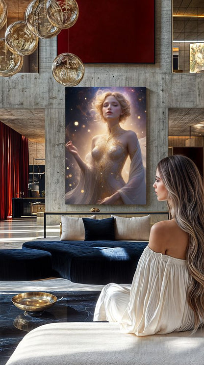 Art Print Alexandr Mihailov AI - Herald of the Midnight Halo