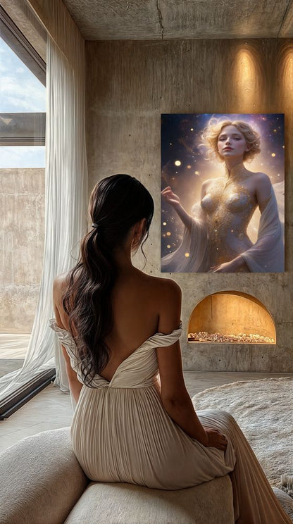 Art Print Alexandr Mihailov AI - Herald of the Midnight Halo