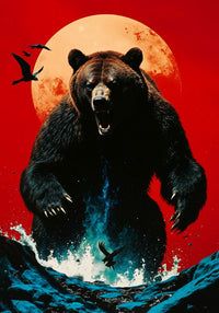 Art Print Alexandr Mihailov AI - Fury of The Bear King