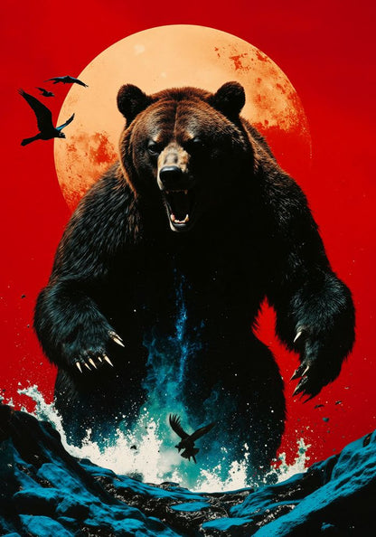 Art Print Alexandr Mihailov AI - Fury of The Bear King