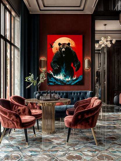 Art Print Alexandr Mihailov AI - Fury of The Bear King