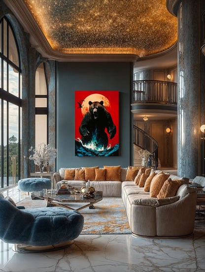 Art Print Alexandr Mihailov AI - Fury of The Bear King