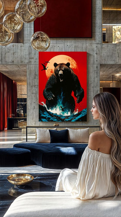 Art Print Alexandr Mihailov AI - Fury of The Bear King
